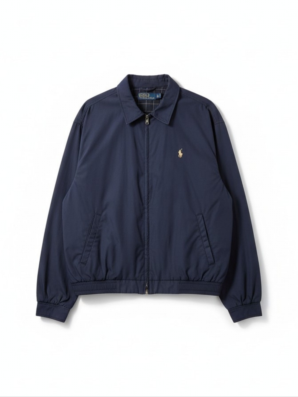 Vintage 90s Polo Ralph Lauren XL Navy Blue Windbreaker Golf Full Zip Casual